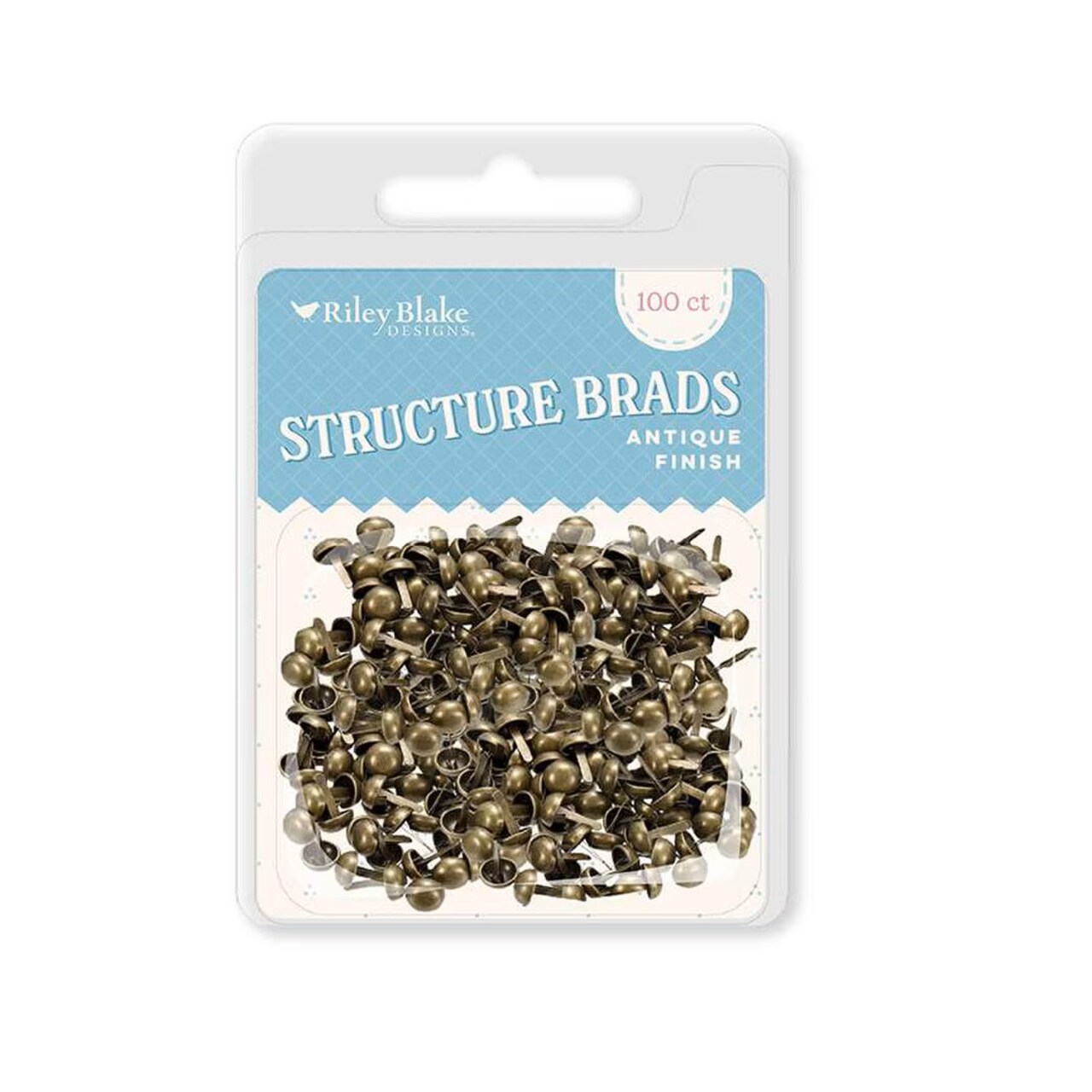 Riley Blake Designs 100ct Antique Finish Structure Brads ST-42729